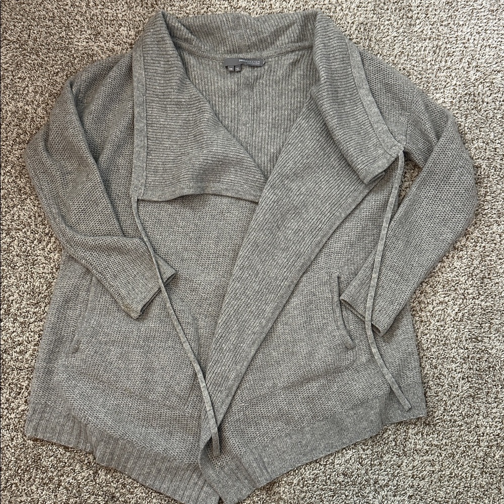 360 Sweater Cashmere waterfall cardigan XS Gray
